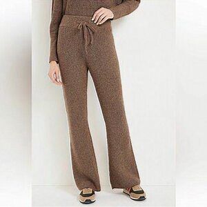 Maurices Featherlane Light Knit High Rise Flared Track Pants Size Large NWT
